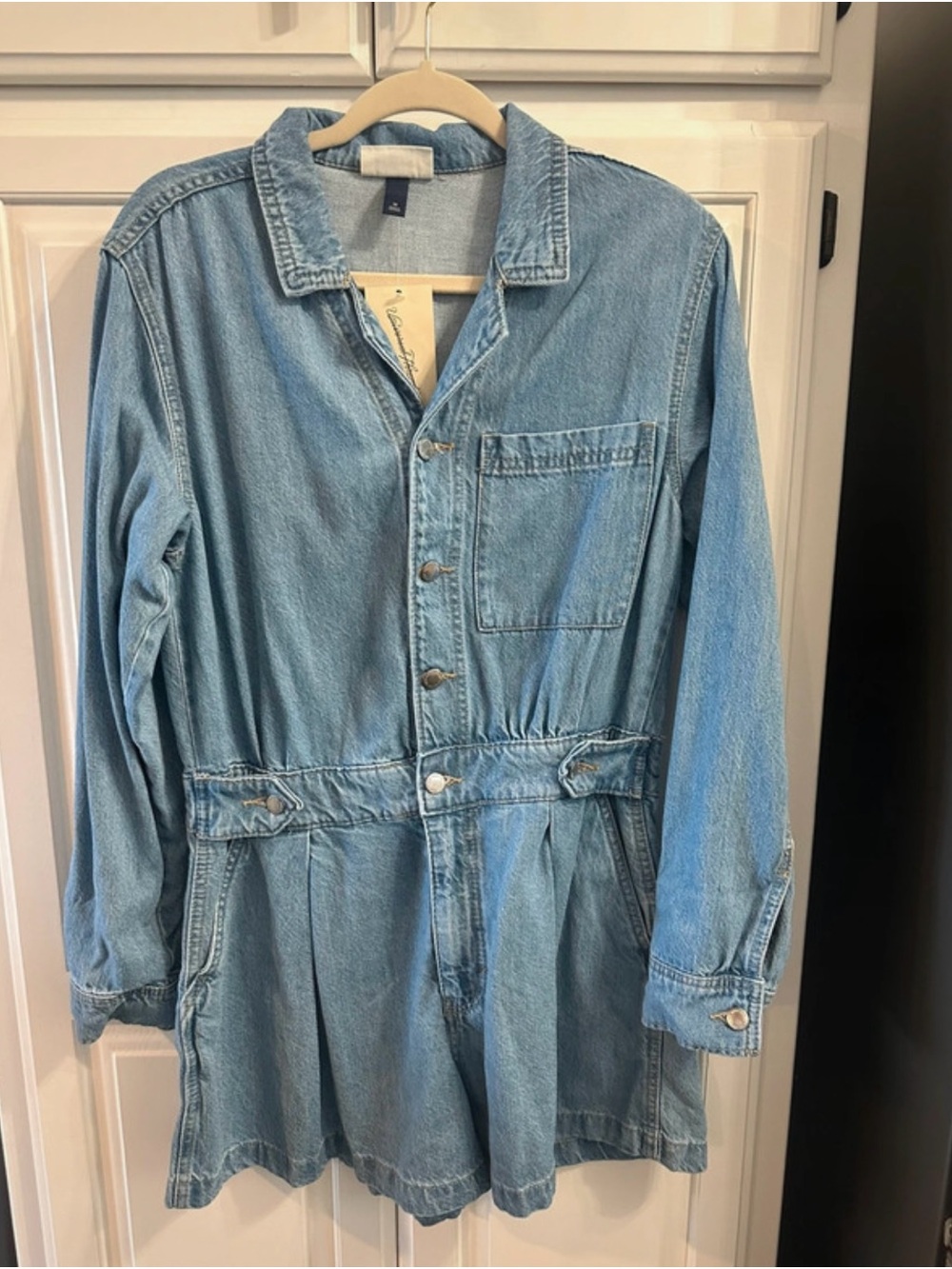 Universal Thread Light Blue Denim Romper